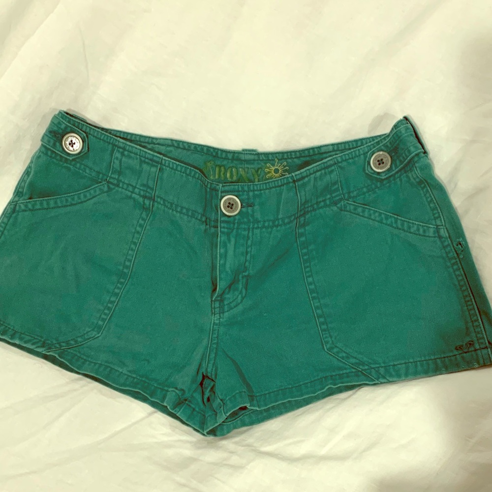 Roxy shorts- sz 9- emerald green